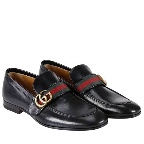 mens black gucci loafers|gucci loafers men monogram.